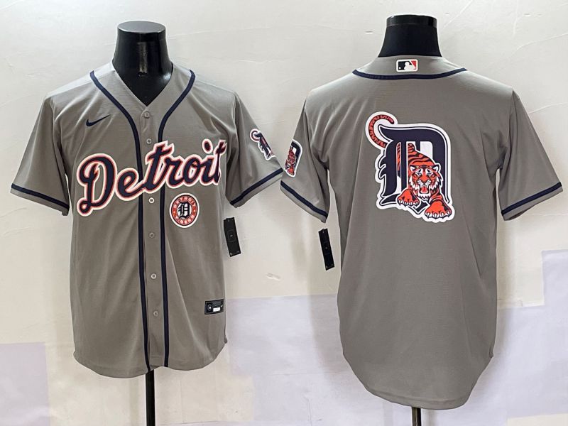 Men Detroit Tigers Blank Grey Game Nike 2025 MLB Jersey style 5047
